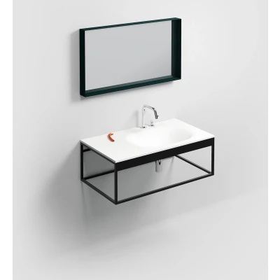 Afbeelding van Clou Frame profielkast 90x50.3cm Zwart mat