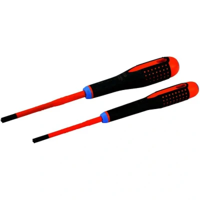 Afbeelding van Bahco Schroevendraaierset ERGO™ geïsoleerd VDE driecomponentengreep smal blad combitip 2 delig BE 9890SL