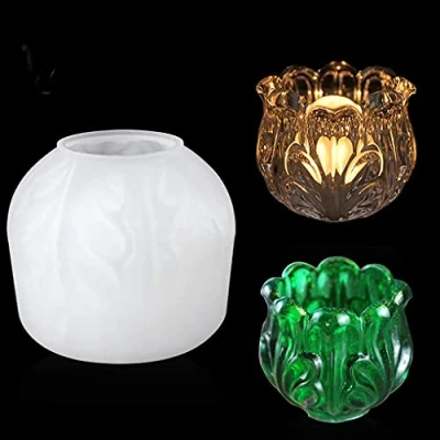Afbeelding van FineInno Kandelaar Hars Mallen Candle Holder Resin Mold Opslag Siliconen Mal Bloempot Epoxy Gietvormen voor DIY Sieraden Doos Pen Houder