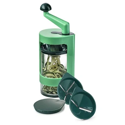 Afbeelding van Genius Super Julietti Spiraalsnijder, 6 delig, groentesnijder voor decoratieve spiralen en julietti&#039;s, Zoodle Maker verse dierentuin, groenten, koolhydraatpasta uit de hand