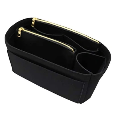 Afbeelding van LEXSION Bag Organizer Insert met rits, B zwart, Medium