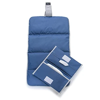 Afbeelding van KipKep Napper combi: verschoonmatje + luieretui denim blue