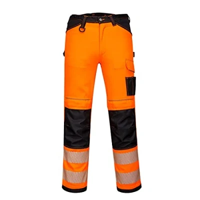 Afbeelding van Portwest PW340 PW3 Hi Vis Broek, Oranje/zwart, Normaal, Grootte 30