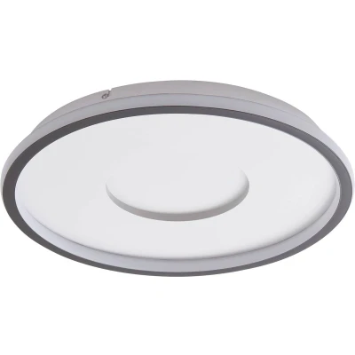 Afbeelding van Lindby LED plafondlamp CCT 1licht Plastic, metaal H: 6.5 cm wit, zwart Inclusief lichtbron