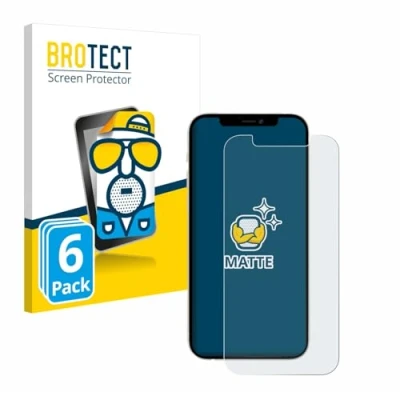 Afbeelding van BROTECT Screenprotector voor Apple iPhone 12 / Pro Folie Beschermfolie matte (6 Stuks)