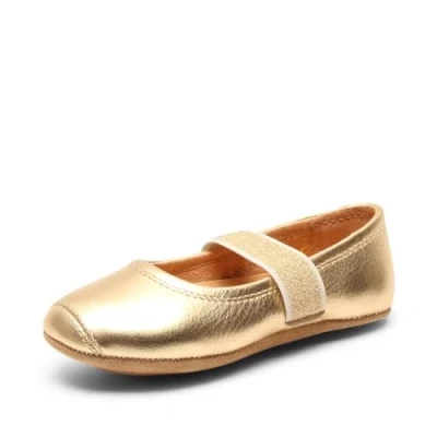 Afbeelding van Bisgaard Ballet Pantoffels voor kinderen, Maat: 25, Gold Leer