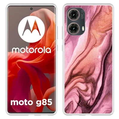 Afbeelding van Cazy Hoesje geschikt voor Motorola Moto G85 Siliconen Dromerig Marmer