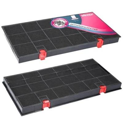 Afbeelding van McFilter 2x actief koolfilter afzuigkap compatibel met koolstoffilter AEG Electrolux 902979366 9, Bauknecht DKF24, Zanussi KLF60/80 Typ150, Siemens LZ33900, Neff Z5147X0