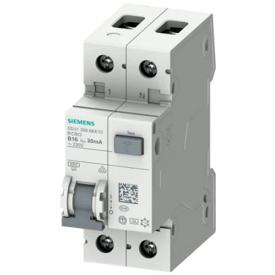 Afbeelding van Siemens fi ls protector type a pse ssf d 70mm ifn 30ma 6ka 1 n polee b 10a 5su1356 6kk10