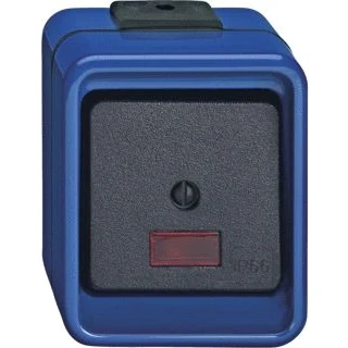 Afbeelding van Schneider electric merten slagvast drukcontact impulsdrukker wissel blauw 375998