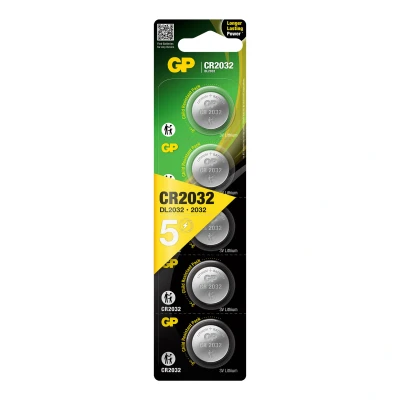 Afbeelding van CR2032 GP Lithium Knoopcel 3V 220 mAh 5 pack