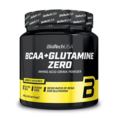Afbeelding van BioTechUSA BCAA + Glutamine Zero 40 porties Veganistisch Suikervrij Glutenvrij Verhouding BCAA&#039;s 2:1:1 480 g Citroen