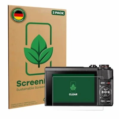Afbeelding van ScreenLeaf Screenprotector voor Canon PowerShot G7 X Mark II Duurzame schermbescherming Folie Beschermfolie transparant (2 Stuks)