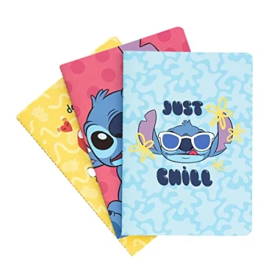 Afbeelding van Grupo Erik Set 3 notitieboek Disney Stitch Tropical A5 notitieboekjes Notebooks Met Gelijnde Pagina&#039;S Diary