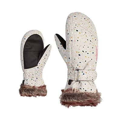 Afbeelding van Ziener Meisjes LED Skiwanten/Wintersport warm, ademend, terazzo print, 5,5