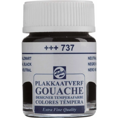 Afbeelding van Talens Plakkaatvef Extra Fijn Flacon Van 16 Ml, Neutraalzwart Plakkaatverf