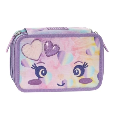 Afbeelding van Mofu Gevuld Etui, Konijn (3 ritsen) 20 x 13 7 cm Polyester