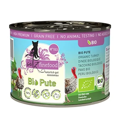 Afbeelding van catz finefood Bio kattenvoer kalkoen N 511 natvoer voor katten 6 x 200 g zonder granen en toegevoegde suiker (1,2 kg)