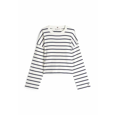 Afbeelding van Tommy Hilfiger Longsleeve, Dames, Maat: XS, Breton dark night navy stp