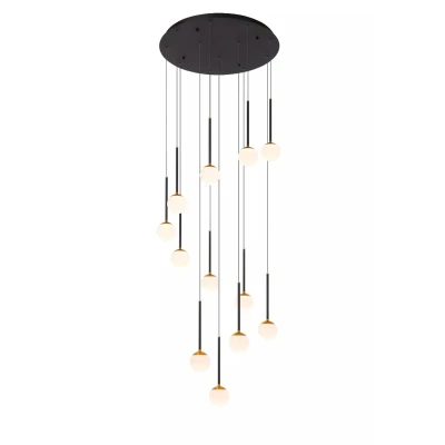 Afbeelding van Lucide CALINA Hanglamp Ø 69,9 cm LED Dimb. 12x7,7W 2700K Zwart