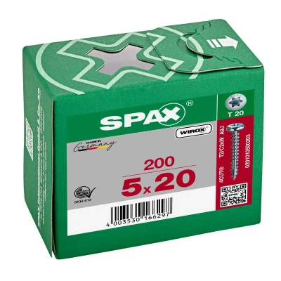 Afbeelding van Spax T star spaanplaatschroef vz ck 5.0x20mm Torx TX20 (200 st)