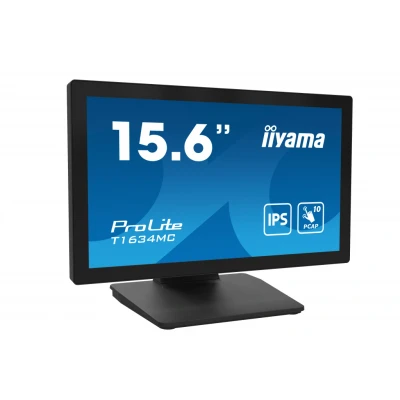 Afbeelding van Iiyama ProLite T1634MC B1S Touchscreen monitor Energielabel: E (A G) 39.6 cm (15.6 inch) 1920 x 1080 Pixel 16:9 25 ms HDMI, DisplayPort, VGA IPS LCD