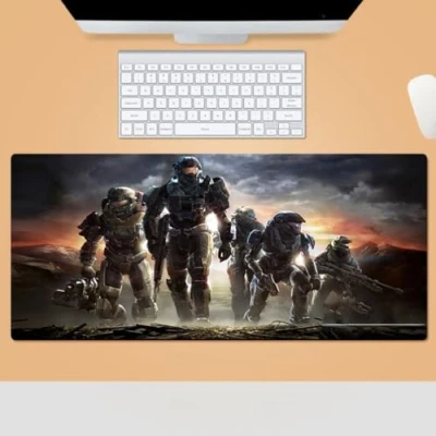 Afbeelding van HALO Gaming Extended XXL muismat, glad oppervlak muismat met gestikte randen, antislip rubberen basis kantoor computer laptop toetsenbord (h5)