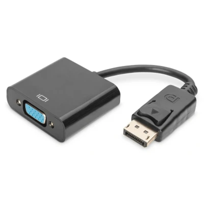 Afbeelding van Digitus AK 340410 001 S DisplayPort / VGA Adapter [1x stekker 1x bus] Zwart 15.00 cm