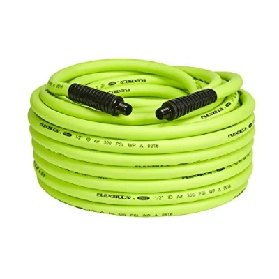 Afbeelding van Flexzilla HFZ12100YW4 100ft ZillaGreen luchtslang MNPT Bend restrictors, 1/2&quot; (inch) x 100&#039; (voet) met uiteinden