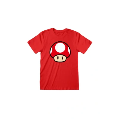 Afbeelding van Henry Tiger Nintendo Super Mario Power UP Mushroom Tshirt print, Heren, Maat: XXL, Red