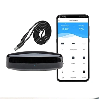 Afbeelding van Smart IR afstandsbediening, wifi + besturingshub voor Home, compatibel met Alexa, één alle infrarood gestuurde thuisapparaten, tv, STB, airconditioning, dvd