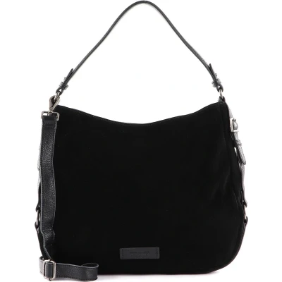 Afbeelding van FREDsBRUDER Leren Schoudertas Sylvin Hobo Black Zwart