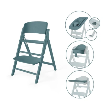 Afbeelding van Cybex Kinderstoel CLICK &amp; FOLD 4 in 1 Stone Blue/Mid Blue Met Newbornset, Babyset Eetblad
