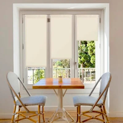 Afbeelding van Blindecor Ara Lichtdoorlatend rolgordijn linnen, Easy Fix, Beige, 52 x 180 cm