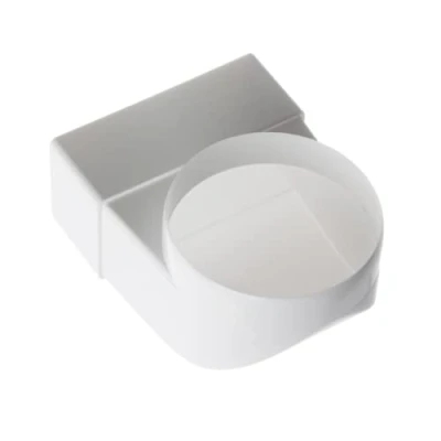 Afbeelding van Rechthoekig kunststof verticale 90 bocht Ø100mm 110x55 KLD