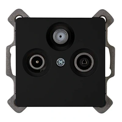 Afbeelding van KOPP Televisie/Radio/Satelliet Contactdoos Wandcontactdoos Coax Paris Inbouw Mat Zwart