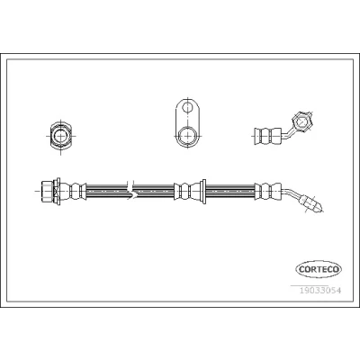 Afbeelding van CORTECO 19033054 Remslang Vooras links 502mm