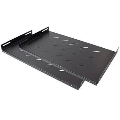 Afbeelding van Good Connections® 19 inch plank 1HE 2 delige voordeelset inbouwdiepte 270 mm voor netwerkkast server , wandbehuizing/wandkast diepzwart RAL9005