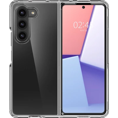 Afbeelding van Samsung Galaxy Z Fold 5 Hoesje Kunststof Spigen Hardcase/Backcover Transparant Telefoonhoesje Shockproof/Valbescherming