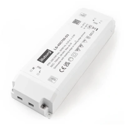 Afbeelding van illuburg Triac LED transformator, dimbaar, 700mA, constante stroom, 20W 40W, voeding