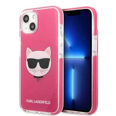 Afbeelding van KARL LAGERFELD KLHCP13STPECPI Hoes voor iPhone 13 Mini 5,4 inch hardcase fuchsia Cho