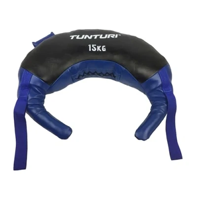Afbeelding van Tunturi Bulgarian bag gewicht 15kg Fitness sandbag voor krachttraining Powerbag Blauw