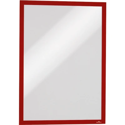 Afbeelding van Durable Duraframe Magnetisch Kader, Ft A3, Rood, Pak Van 5 Stuks Multifunctionele Mapjes