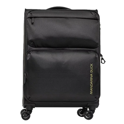 Afbeelding van Mandarina Duck Zephyr Trolley XL EXP, zwart, espandibile in tessuto morbido ad effetto 3D