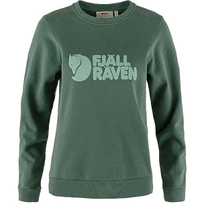 Afbeelding van Fjallraven 84143 679 674 Logo Sweater W Longshirt Dames Deep Patina Misty Green Maat M