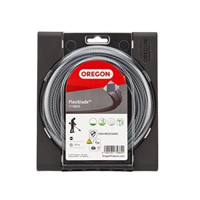 Afbeelding van Oregon Flexiblade Getande Heavy Duty trimmerlijn, voor bramen en ondergroei, nylon lijnen zwaar werk in de grastrimmer, 3 mm x 37 m lengte (111082E), zwart