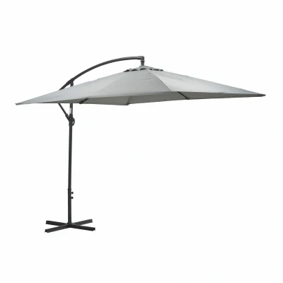 Afbeelding van Zweefparasol Garden Impressions Corfu Carbon Black Light Grey 250x250 cm