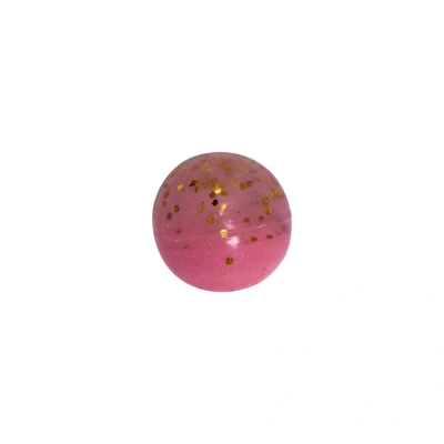 Afbeelding van Tronixpro Hook Balls 6mm Pink &amp; Clear with Gold Glitter Vismateriaal