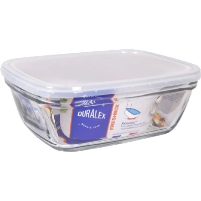 Afbeelding van Rechthoekige lunchbox met deksel Duralex Freshbox Transparant 1,7 L
