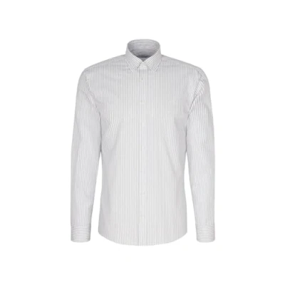 Afbeelding van Seidensticker Casual overhemd voor heren, regular fit, gemakkelijk te strijken, button down kraag, lange mouwen, 100% katoen, blauw, 38
